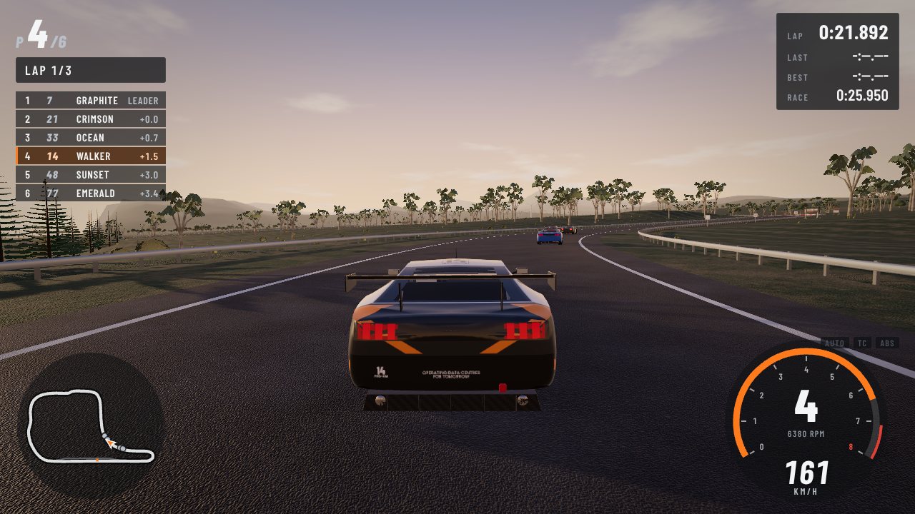 Racing at golden hour